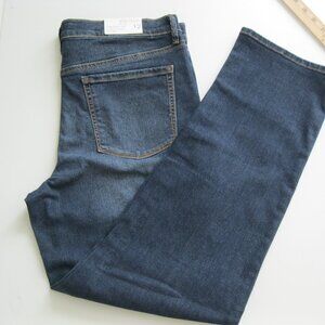 Ella Moss Women's Mid Rise Straight Ankle Jean, 12, Dark Blue